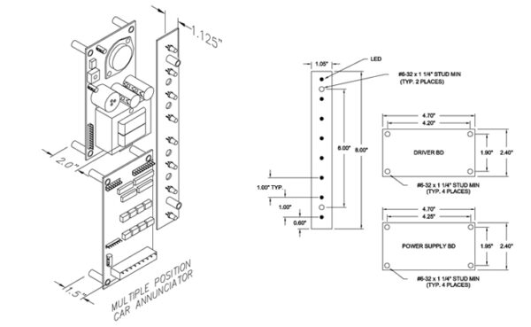ANNXX-XX | MULTIPLE POSITION CAR ANNUNCIATOR