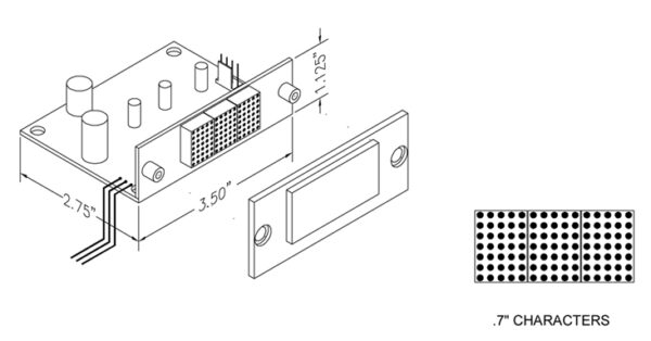 EH307-X | 3 DIGIT .7" DOT MATRIX INDICATOR