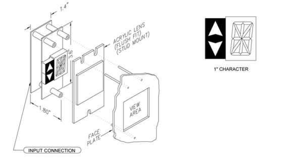 MV310-XXX | 1" CHARACTER | REMOTE DISPLAY INDICATOR